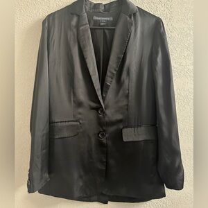 French Connection Black Blazer Tailored Fit Notched Lapels